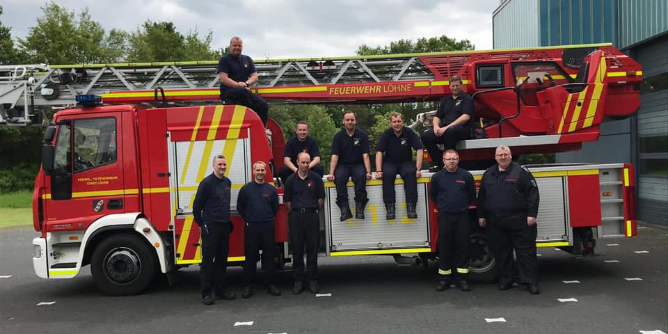 Feuerwehr Loehne Drehleiter Ausbildung 2019 9